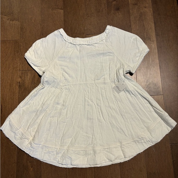 NWT💥Free People We The FreeWhite Short Sleeve white Tunic, XS oversized - Picture 6 of 8